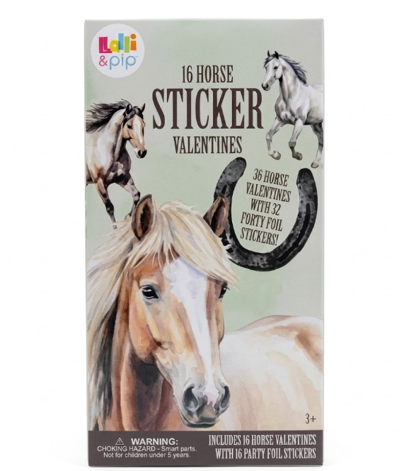 Lolli & Pip™ Horses Sticker Valentines Day Cards, 16 ct, 2 Pack
