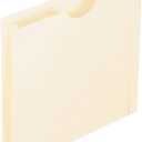 Pendaflex File Jackets, Letter Size, Manila, 2" Expansion, Reinforced Straight-Cut Tabs with Thumb Cut, 50 per Box (22200EE), Beige