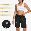 Women's 7" Hiking Cargo Shorts Quick Dry Athletic Short Pants Outdoor Water Resistant Bermuda Shorts with Multi Pockets