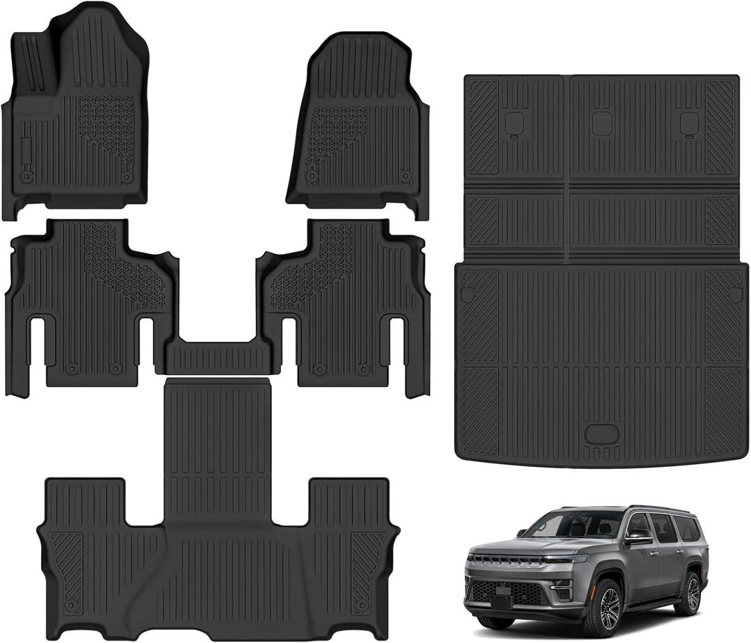 TPE Floor Mats & Cargo Liner for 2026 Grand Wagoneer L 7-Seater