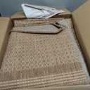 MontVoo-Outdoor Rug-Patio Rug 8x10 ft Polypropylene Indoor Outdoor Rugs Outdoor Carpet for Patio Deck Balcony Porch, Textured Weave, Durable for High Traffic, Fade-Resistant, Modern Neutral Brown