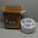 Selamica Porcelain 8-inch Circle Dinner Plates, Salad Pasta Bowls, Set of 6, Vintage Blue