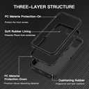 for iPhone 16e Case Shockproof Dust/Drop Proof 3-Layer Full Body Protection [Without Screen Protector] Rugged Heavy Duty Cover Case for Apple iPhone 16e 6.1" 2025,Black