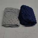 Babebay Changing Pad Cover, Ultra Soft Minky Dots Plush Changing Table Covers for Baby Boys and Girls, Breathable, 2 Pack(Light Grey & Navy Blue)