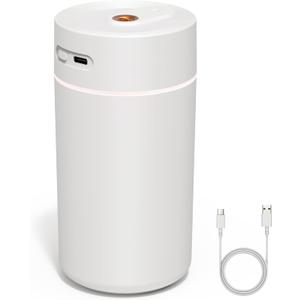 Car Star Projection Humidifier with 360ml Tank, Portable USB Powered Cool Mist Diffuser, Humidifier with Adjustable Starry Sky Lights for Car Ceiling, Bedroom, Desk, Office