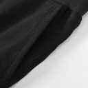 Weintee Women's Knit Sweatpants Capri Pants with Pockets (Black). S Size