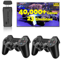HRYYDS 2025 Retro Gaming Console Pro 4K HDMI with 40,000+ Built-in Classic Video Games - Plug & Play Game Stick for TV with 2 Wireless Controllers | 23 Emulator Support 64GB