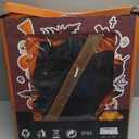 Halloween Decoration 4.3FT Retractable Jack-O-Lantern, 100 LED Collapsible Pumpkin Lantern with Black Star Hat, Plug in Halloween Lights with Stand for Indoor Outdoor Lawn Backyard Garden Decor