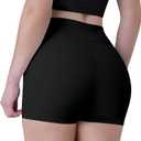 Women's Biker Shorts - High Waisted Yoga Gym Workout Running Shorts with Tummy Control (S)