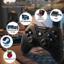 DuLingKer PC Controller Wireless, PS3 Controllers PC Gamepad with Hall Effect Joysticks and Dual Vibration, 2.4G Wireless Gaming Controller for Windows 11 10 8, PS3, Android TV, Steam, Raspberry Pi