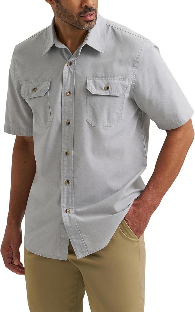 Wrangler Authentics Men's Short Sleeve Classic Woven Shirt XL