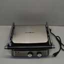 Vivicreate 5-in-1 Contact Grill Stainless Steel Panini Press Nonstick Electric Grill Adjustable Temperature Removable Plates Portable for Sandwiches Steak Chicken Breakfast elctrica prensa de panini