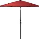 6 Ft Outdoor Patio Umbrella, Easy Open/Close Crank and Push Button Tilt Adjustment - Wine Red Burgundy Market Umbrellas