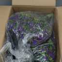 Artificial Boxwood Topiary Balls with Lavender  Set of 2 UV-Resistant 23" Fake Shrubs with Ground Spikes, Faux Evergreen Decorative Plants for Outdoor Indoor Porch Patio Garden