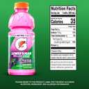 Gatorade Lower Sugar Electrolyte Sports Drink, Rain Berry, 20 fl oz Bottles, (6 Pack), 75% Less Sugar, No Artificial Flavors, No Artificial Sweeteners, No Artificial Colors, Hydration (EXP 09/27/26)