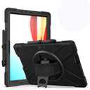 Case for Microsoft Surface Pro X 13" 2021/2020/2019, Military Grade [15 ft Drop Tested] Full-Body Shockproof Protective Cover with 360 Rotation Stand, Hand Strap & Pencil Holder (Black)
