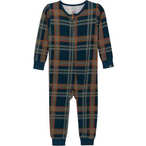 Modern Moments by Gerber Baby Hacci Footless Pajamas (3-6 Months, Navy Plaid)