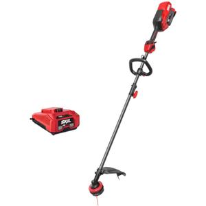 SKIL PWR CORE 40 Brushless 40V Multi-Head System, 16-Inch String Trimmer Kit, Cordless Electric Trimmer for Weeds and Grass, Includes 4.0Ah Battery and Charger- PLT1500C-10