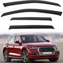 Rain Guards Compatible with 2009-2017 Audi Q5/SQ5 8R Set of 4 Tape-On Side Window Visor Wind Deflector Vent Visors Car Accessories
