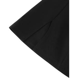 SOFIA'S CHOICE Women's Sexy Side Slit Mini Skirt Low Rise Bodycon Y2K Clubwear Short Skirts Black Small
