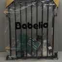 Babelio Baby Gate for Stairs, Kitchen & Doorways, No Bottom Bar| One-Handed Operation| Auto-Close| Hardware Mount (Drill Needed) Safety Dog/Pet Gate (Black - B17, 26-43" W, 28" H)