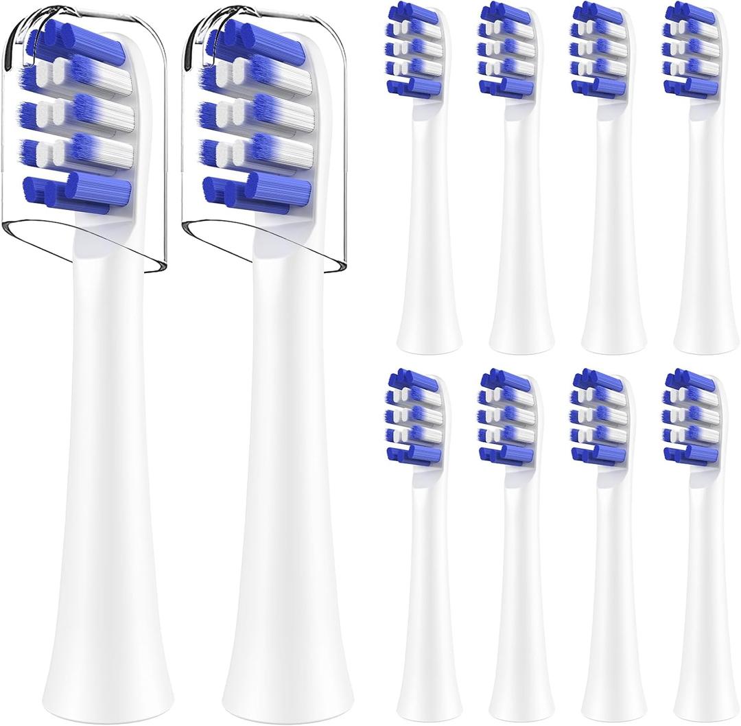 Replacement Toothbrush Heads Compatible with Colgate 360 Deep Clean Battery Powered Toothbrush, 10 Pack, White