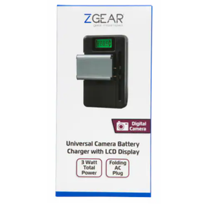 ZGEAR - Universal Camera Battery Charger W/LCD Charge Display