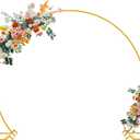 Fomcet 7.2FT Round Backdrop Stand Gold Metal Circle Balloon Arch Frame Large Wedding Arch Stand for Birthday Party Anniversary Valentine Wedding Ceremony Decorations