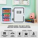 Koolatron Retro Mini Fridge 4 Liter Green Portable Refrigerator for Bedroom Office Dorm Skincare Table Top Beverage Cooler Travel Bottle Warmer Kimchi Fridge Car Outdoor Patio 6 Can Capacity