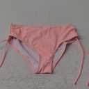 Bonneuitbebe Women's Bikini Bottoms Full Coverage Swim Bottoms Mid Waisted Swimsuit Bathing Suit Bottom (Light Pink)