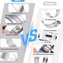 2 x 12PCS Heavy Duty Hose Clamps Stainless Steel 304, 3/8" Hose Clamp to 5/8" Hose Clamp (10-16mm) Adjustable Worm Gear Drive Small Hose Clamps, Reusable Pipe Clamp for Plumbing, Garden, Shipping