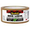 Scotch Box Lock Paper Packing Tape, Kraft Brown, Extreme Grip Kraft Paper Tape That Recycles with The Box, Moving Supplies, 1.88 in. x 25 yd., 1 Tape Roll