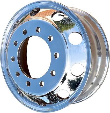 Aluminum Truck Wheels Both Sides Mirror Polished 22.5" x 8.25" Hub Piloted Forged Truck Wheels Rims for Commercial Trucks