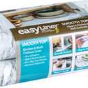 Smooth Top EasyLiner for Cabinets & Drawers - Easy to Install & Cut to Fit - Shelf Paper & Drawer Liner Non Adhesive - Non Slip Shelf Liner - 12 Inch Width - 60 Total Feet - Gray Marble (12" x 10' (Pack of 6))