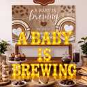 Honoson 14 Piece a Baby Is Brewing Baby Shower Decorations Set LED Letter Lights Sign, Coffee Themed Gender Reveal Table Centerpieces for Welcome Boy Girl Diaper Gender Party Supplies