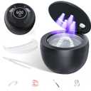 Ultrasonic Retainer Cleaner(2025 Upgraded), 45kHz Cleaning Machine for Dentures, Mouth Guards, Braces, Toothbrush & Jewelry, 200ML Denture Cleaner with 4 Modes for Dental Care