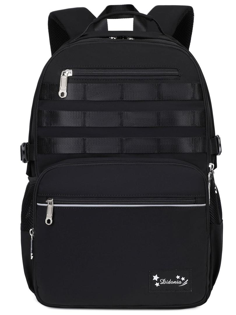 Didonia 15.6-inch Laptop Backpack for Teen Girls, DIY School Bag for student, Large Capacity Suitable Travel and Daily (black)