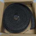 Black 2" x 50' Exhaust Header Heat Wrap Roll with 10PCS Stainless Steel Locking Ties for Motorcycle Cars Heat Shield