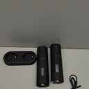 LARS NYSM Electric Salt and Pepper Grinder Set, USB Rechargeable, Automatic Salt and Pepper Mills, Spice Shakers Refillable with LED Light, Adjustable Coarseness, Ceramic Grinder (Carbon Black)