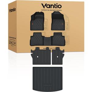 Floor Mats for Honda CR-V 2023 2024 2025 2026 | Custom Fit for CRV Gas, Hybrid & e:FCEV, All Weather Protection, TPE Full Set with Cargo Liner Rear Seat Back Protectors