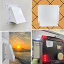 8 Inch Exterior Dryer Vent Cover Outside, Wall Vent Cover Outdoor Hooded Wall Vent with Backdraft Damper for Dryer Kitchen Bathroom Range Hood HVAC Duct Vent, Galvanized Steel (White)