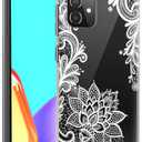 Case for Galaxy A52 5G Case, Samsung A52 4G Case for Girls Women, Clear Floral Soft Flexible TPU Slim Phone Protective Case Cover for Samsung Galaxy A52 (Mandala)