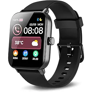 Smart Watches for Men Women, Alexa Builtin, 1.8" Smartwatch with Heart Rate/SpO2/Sleep/Stress, IP68 Waterproof Fitness Tracker with Bluetooth Call (Answer/Make), 101+ Sports Modes, for Android iPhone