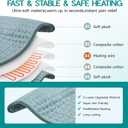 Heating Pad for Period Cramps, Heating Pad for Back/Neck/Shoulder Muscle Pain, 6 Heating&4 Timer Setting, Auto Shut Off, Dry/Moist Heat & Machine Washable, Gray Birthday Christmas Gifts for Women Mom