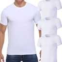 CF Men's Undershirts Bamboo Rayon Moisture-Wicking Crewneck Tees Slim Fit T-Shirts for Men Cool & Dry Undershirts 3 or 5 Pack, (Medium)