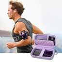 Comecase MP3 & MP4 Player Case for SOULCKER/G.G.Martinsen/Grtdhx/iPod Nano/Sandisk Music Player/Sony NW-A45 and Other Music Players with Bluetooth. Fit for Earbuds, USB Cable, Memory Card Purple