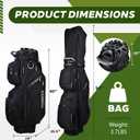 Golf Cart Bag, 14-Way Top Divider with Multiple Storage Pockets, Lightweight & Durable Golf Bag for Men, Cart-Friendly Design