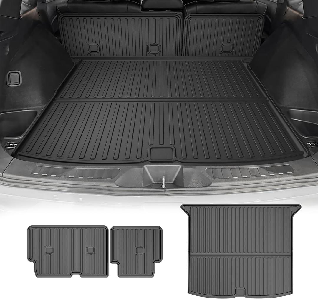Cargo Liner Fit for Honda Passport 2019-2024 2025 - AOMSAZTO Back Seat Protectors and Trunk Mat TPE All Weather Heavy Duty Cargo Mat with Backrest Mats Passport Accessories