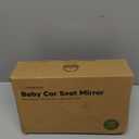 KeaBabies Baby Car Seat Mirror - Wide Shatterproof Backseat Infant Car Mirror for Baby Rear Facing, Crystal Clear View, Travel Accessories, Easy Install & Adjust for Removable Headrest (Matte Black) (Large 11.5 x 7.5")