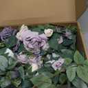 Ling's moment 2PCS Artificial Flower Garland Light Purple Floral Swags Wedding Arch Flowers Lilac Table Centerpieces Decoration Rose Garlands Greenery Arrangements for Sweetheart/Head Table Decor